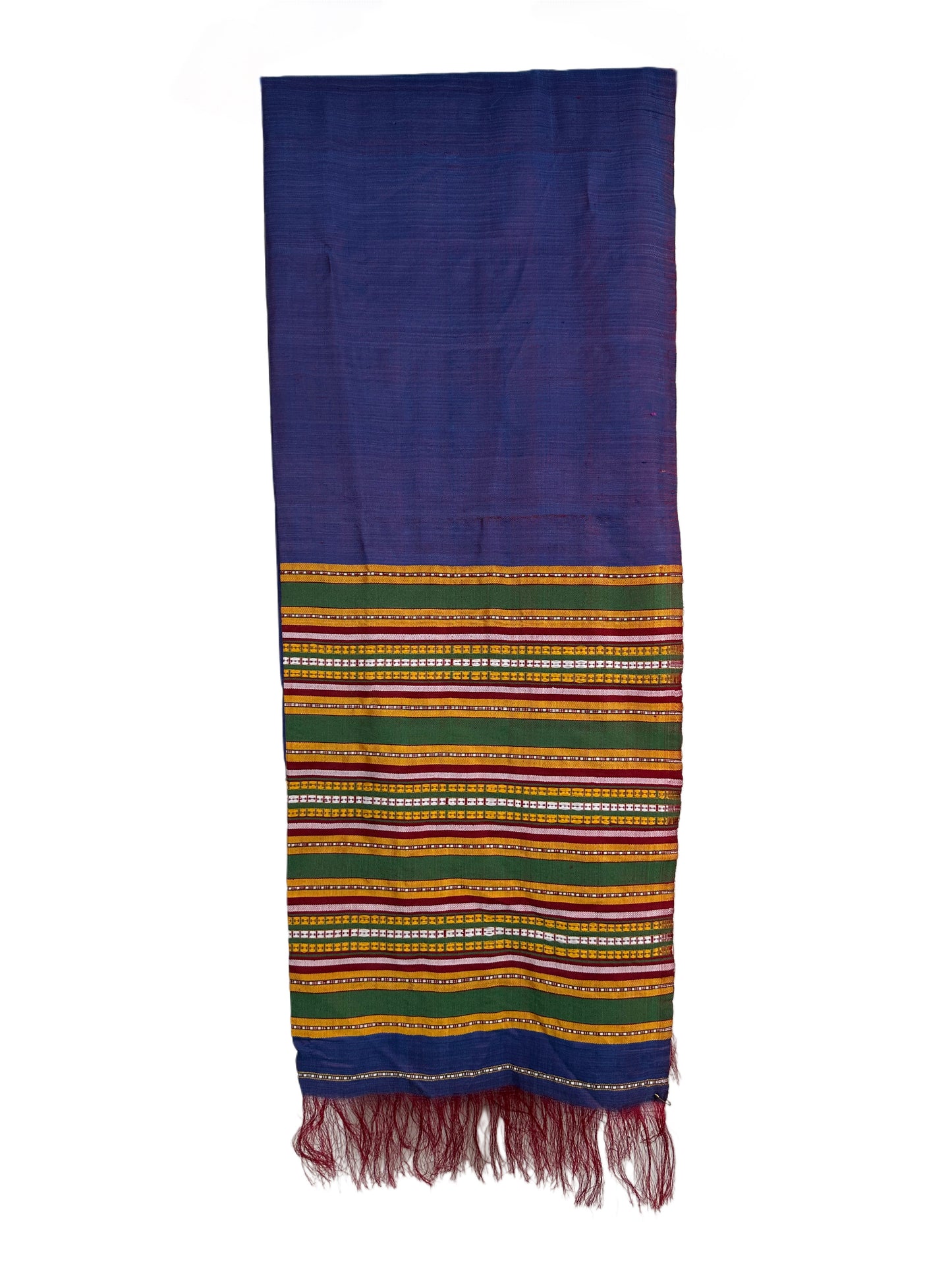 100% Silk Handloomed Vintage Silk Large Shawl - Scarf, Made in Afghanistan (Purple)