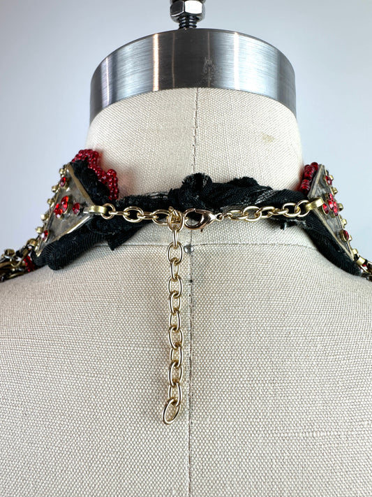 Afghan 3 pc. Ruby Color Jewelry Set w/ Clasp