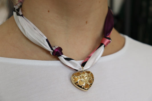 Heart Scarf Pendant Necklace