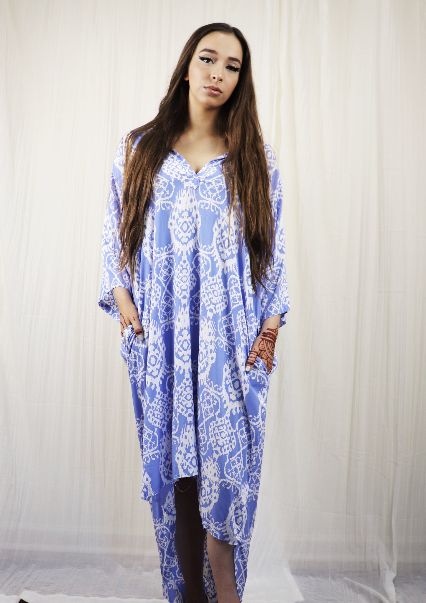 Blue White Tunic-Caftan