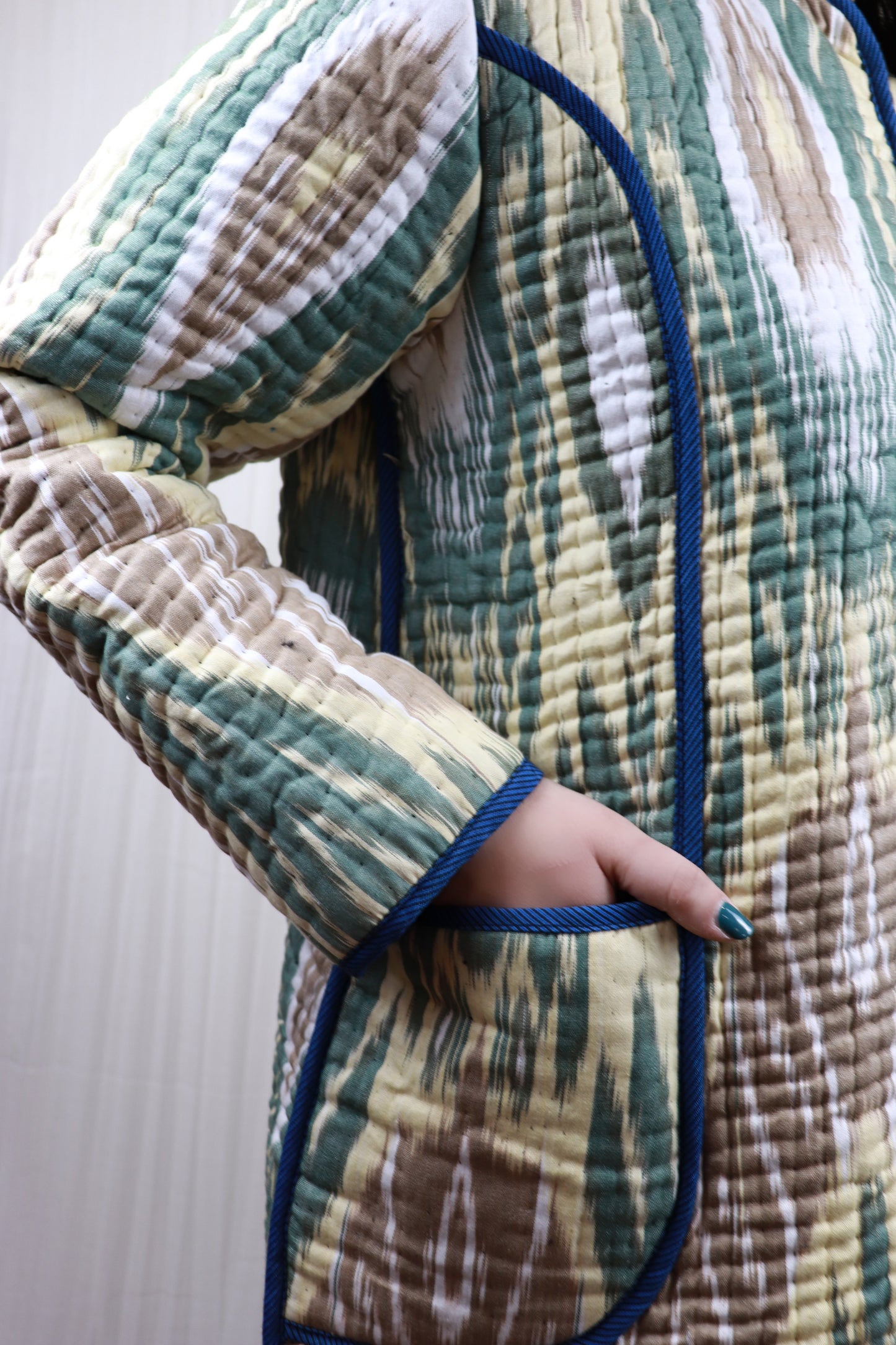 Ikat Jacket - Green/Yellow (M)