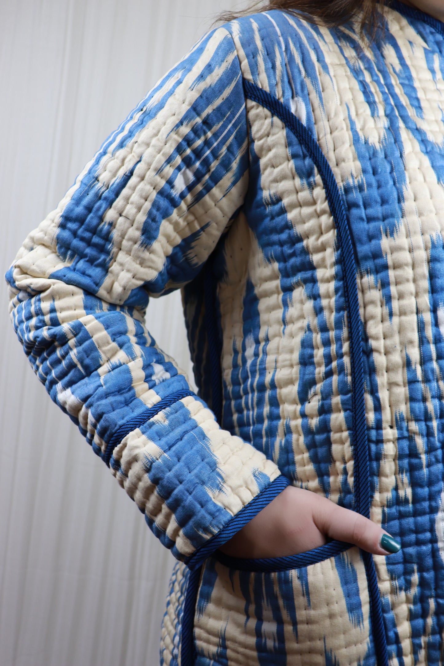 Ikat Jacket - Light Blue (M)