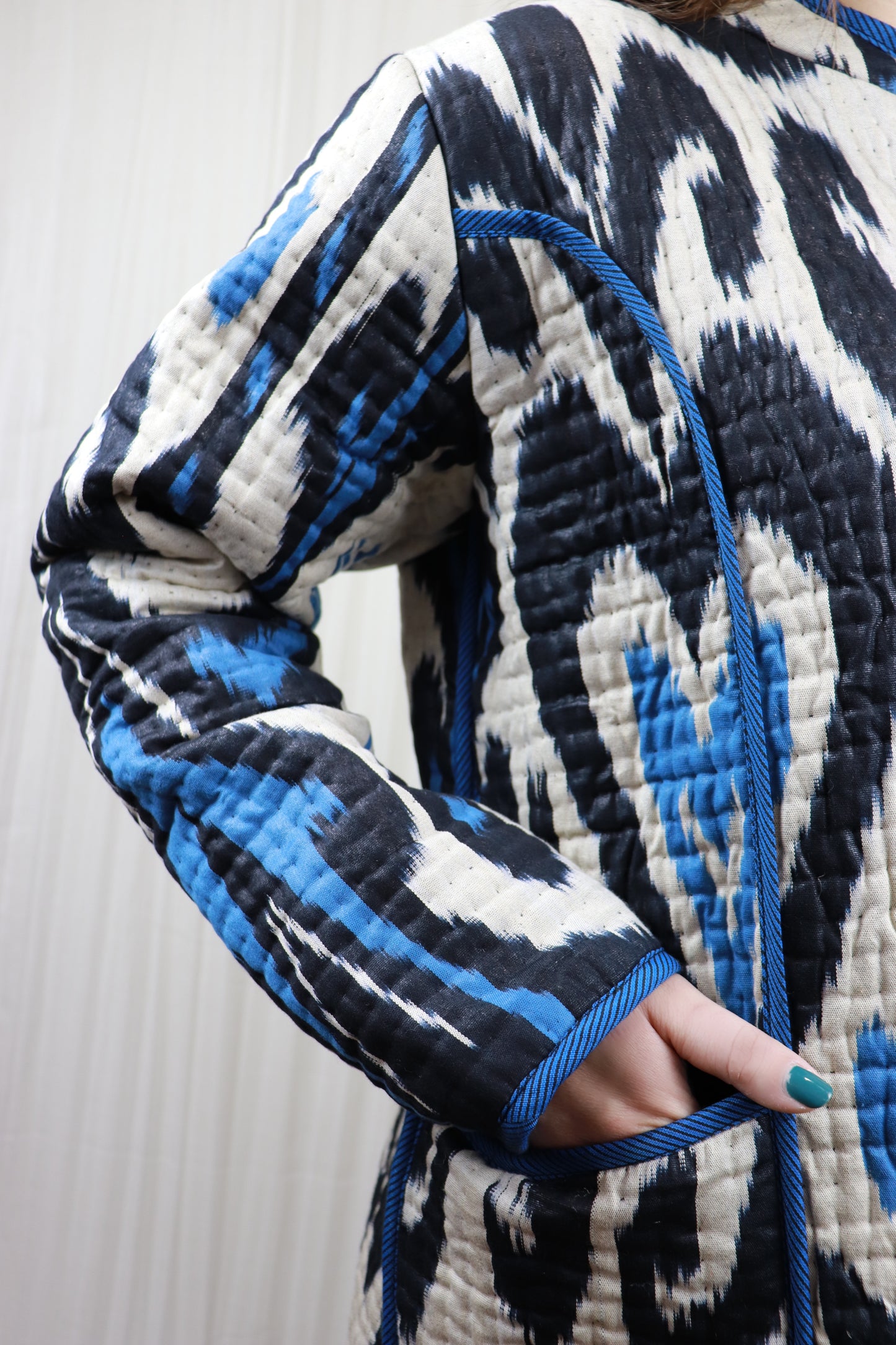 Ikat Jacket - Blue/Black (XL)