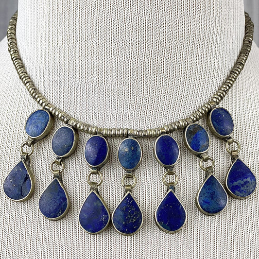 Lapis Teardrop Necklace - Choker
