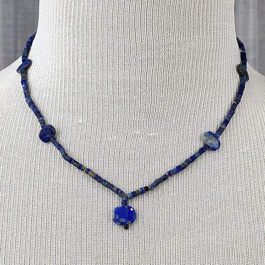 Handmade Lapis Stone Necklace-Choker