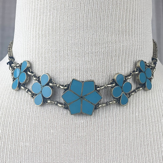 Turquoise Floral Choker