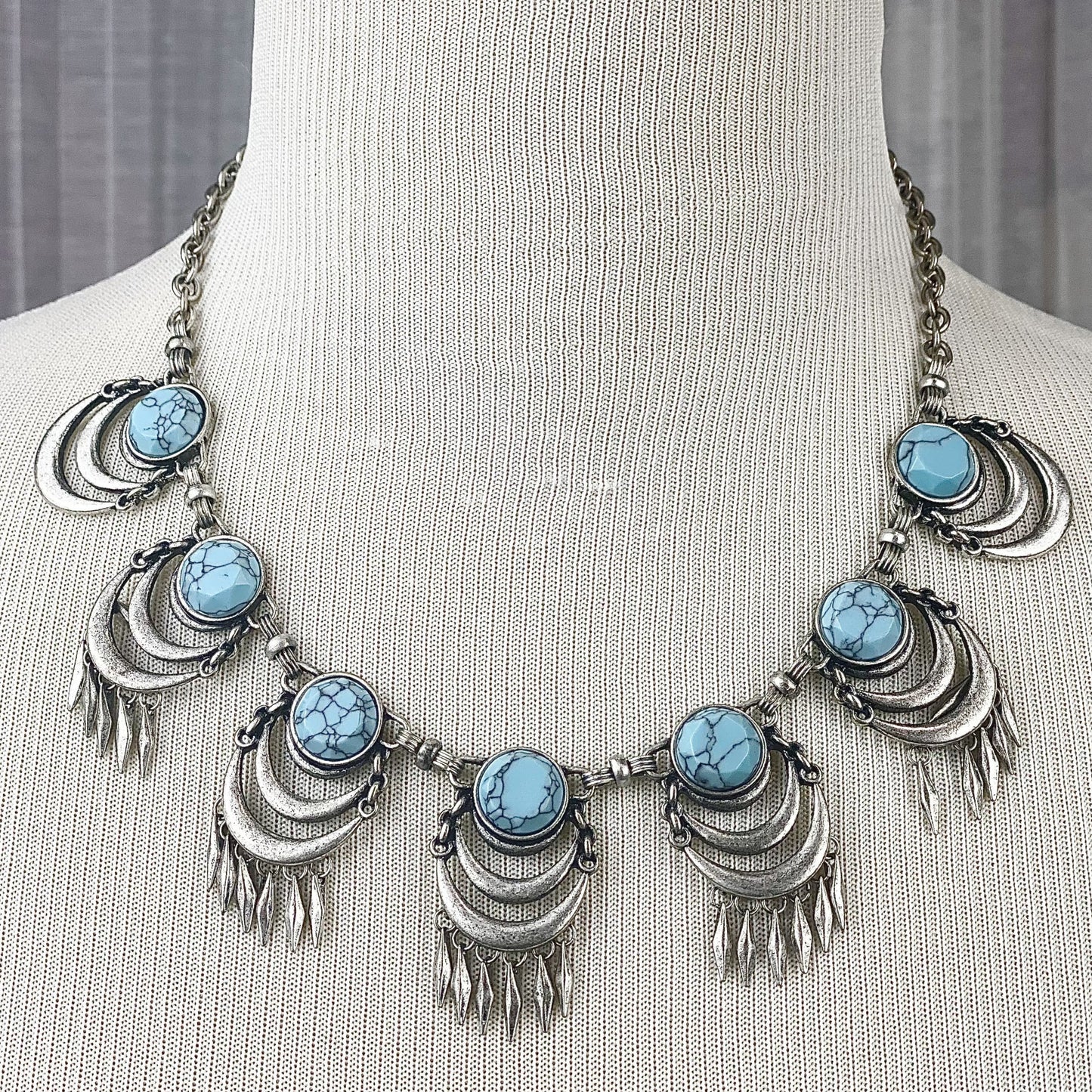 Turquoise 7 Stone Necklace