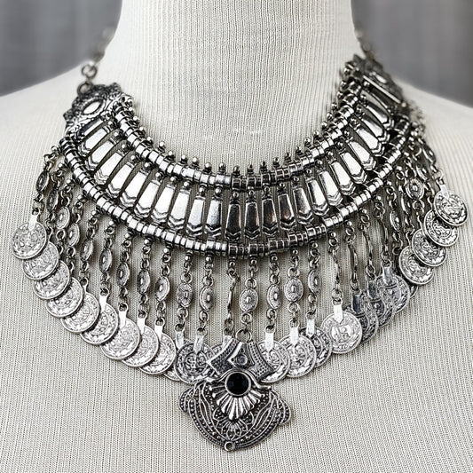 Silver Tribal Necklace