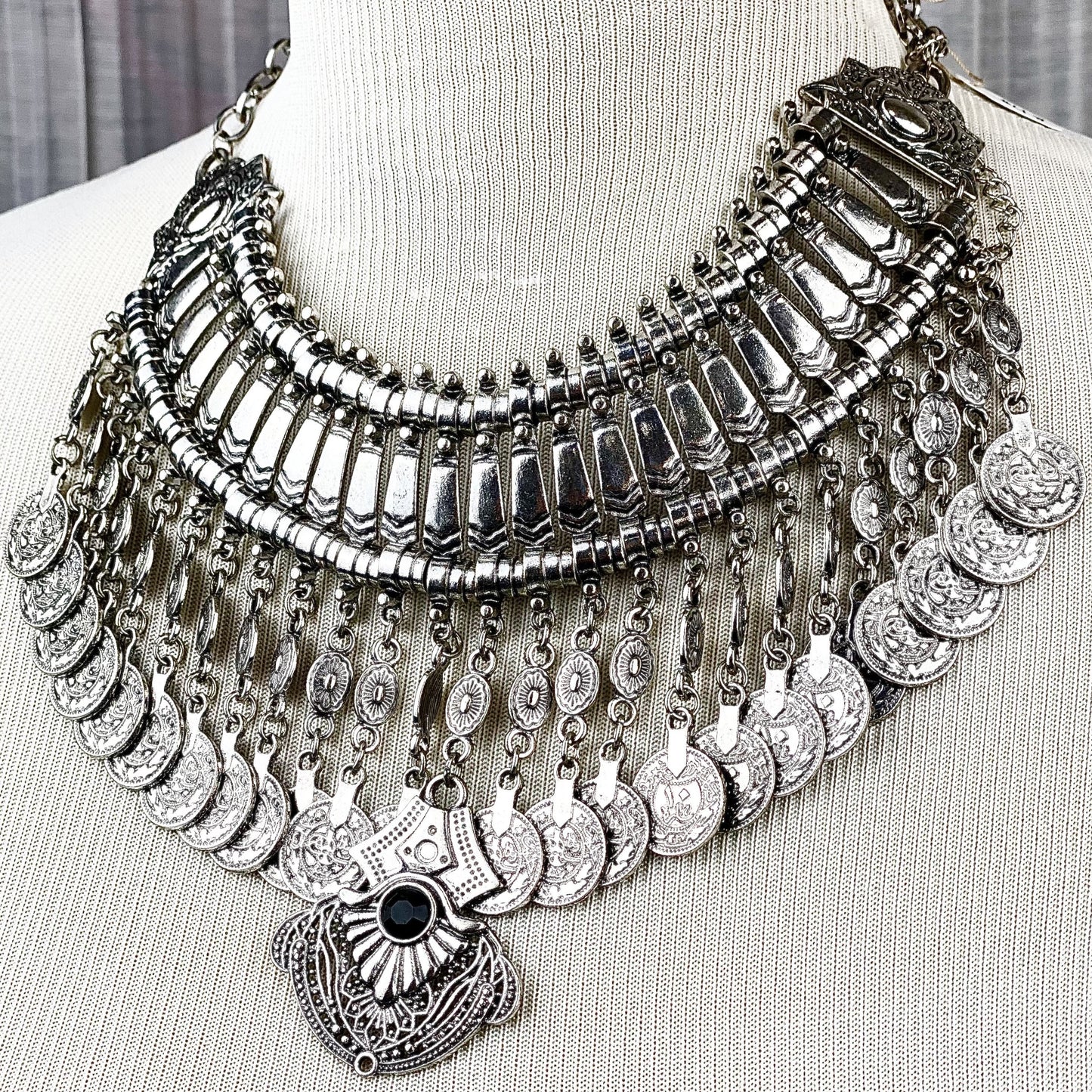 Silver Tribal Necklace