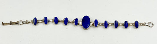 Lapis Oval 11 Stone Bracelet
