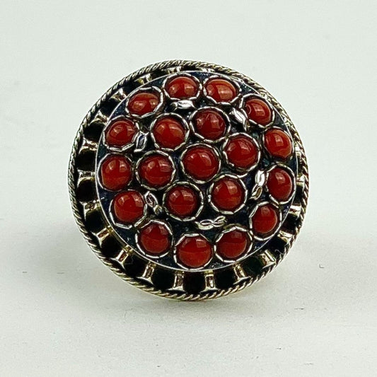 Carnelian 20 Stone Ring