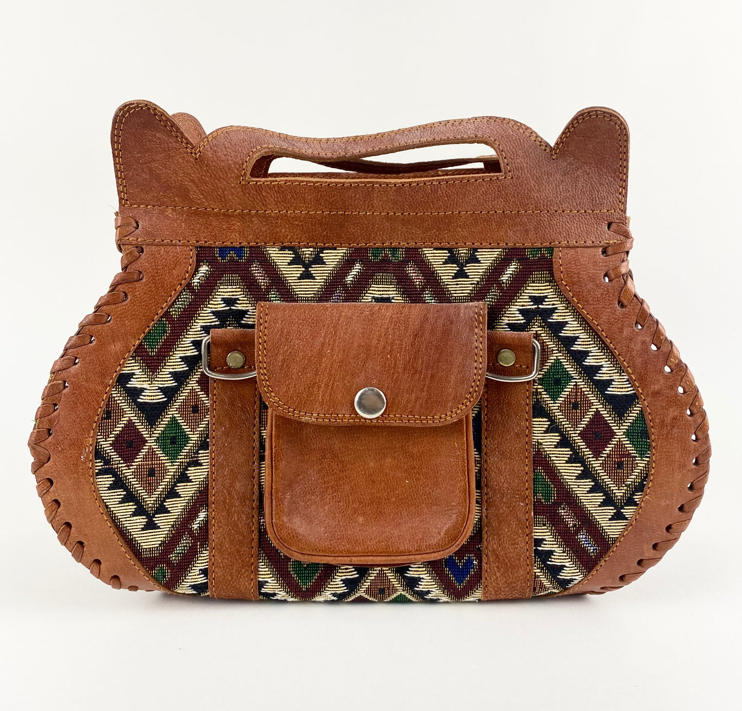 Kilim + Leather Bag