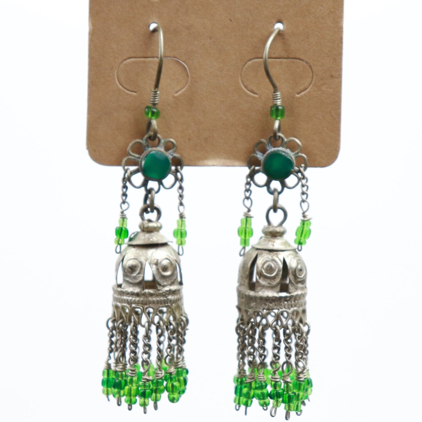 Green Dangle Earrings