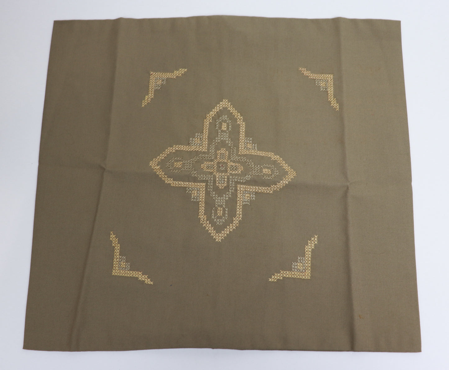 Tan Embroidered Pillowcase