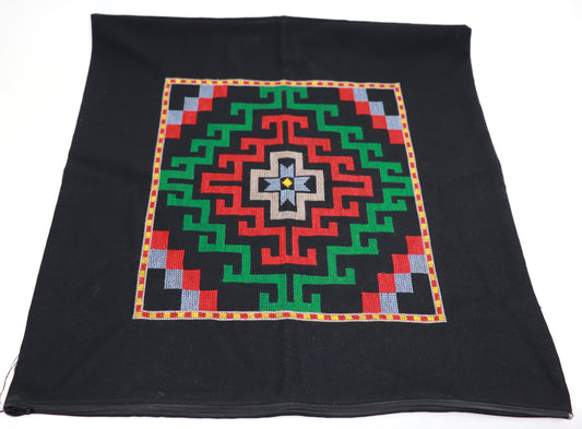 Geometric Afghan Motif Pillowcase