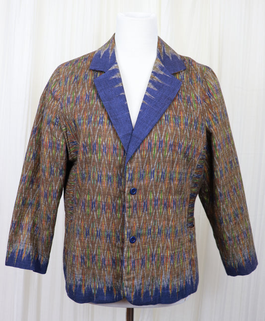 Ikat Print Blazer