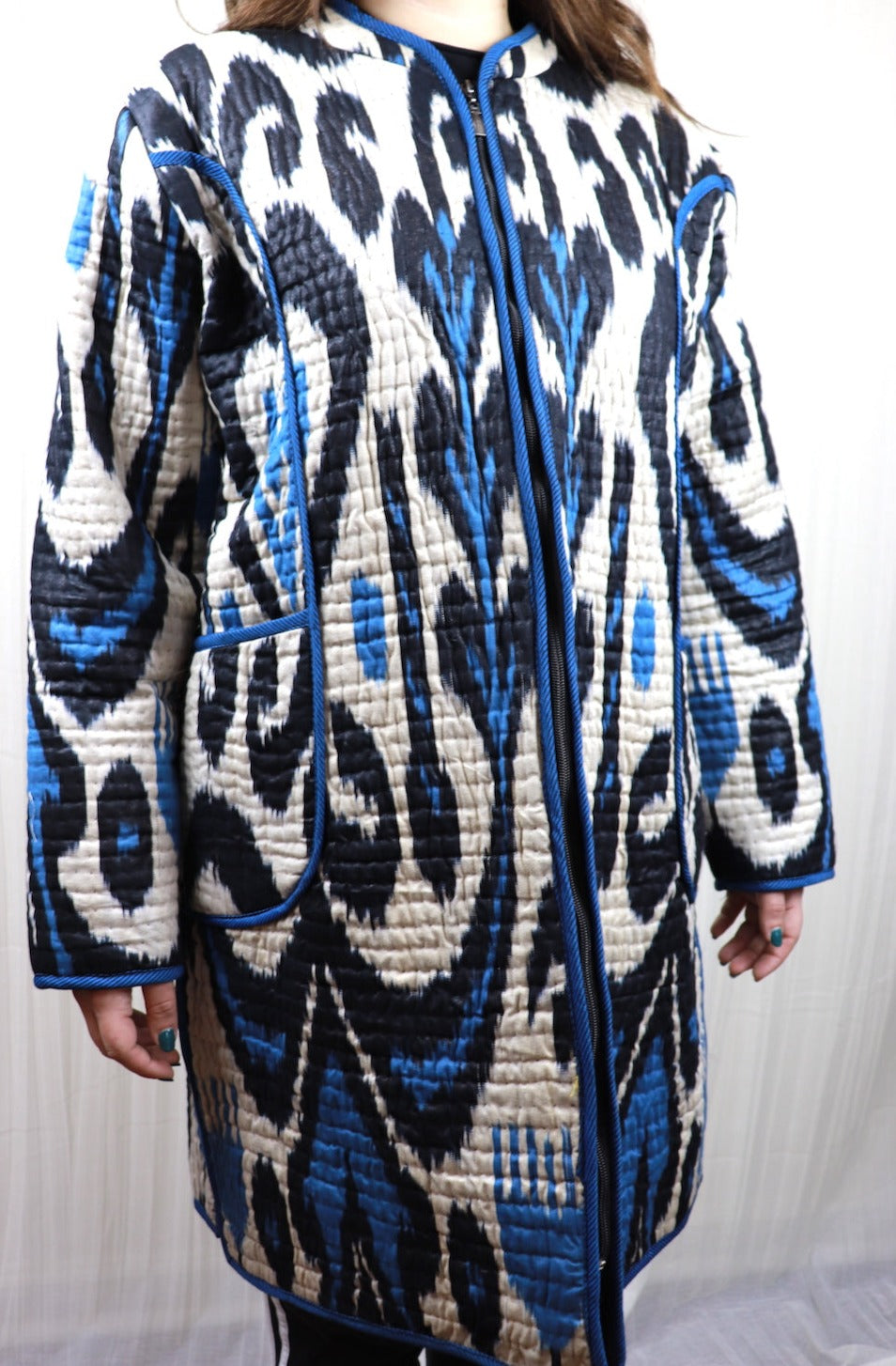 Ikat Jacket - Blue/Black (XL)