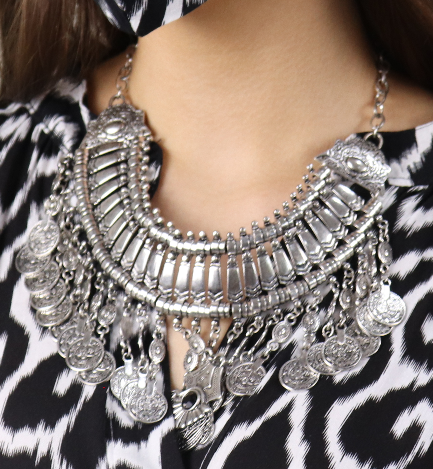 Silver Tribal Necklace