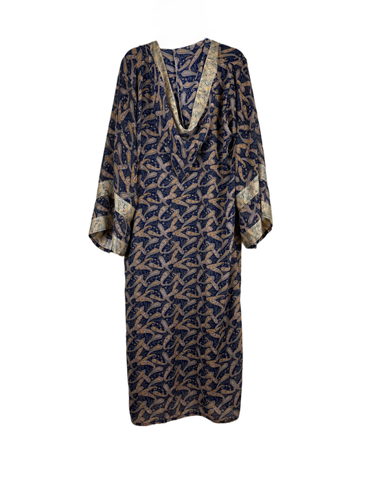 Paisley Hooded Vintage Abaya - Caftan