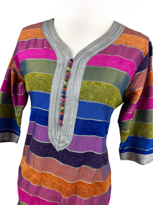 Vibrant Stripe Tunic Dress