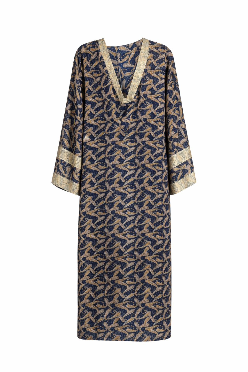 Paisley Hooded Vintage Abaya - Caftan