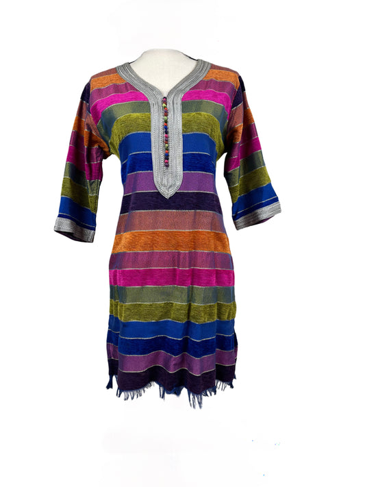 Vibrant Stripe Tunic Dress