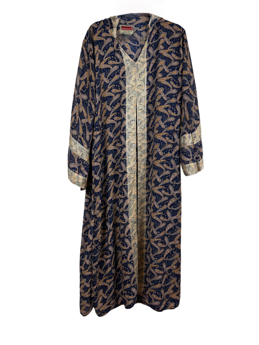 Paisley Hooded Vintage Abaya - Caftan