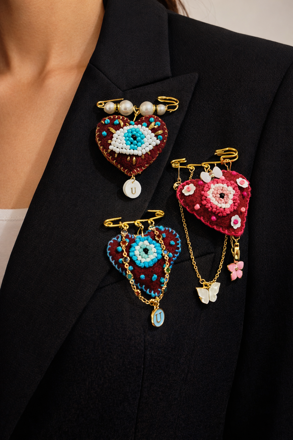 'Eye Love U' Charm Brooch