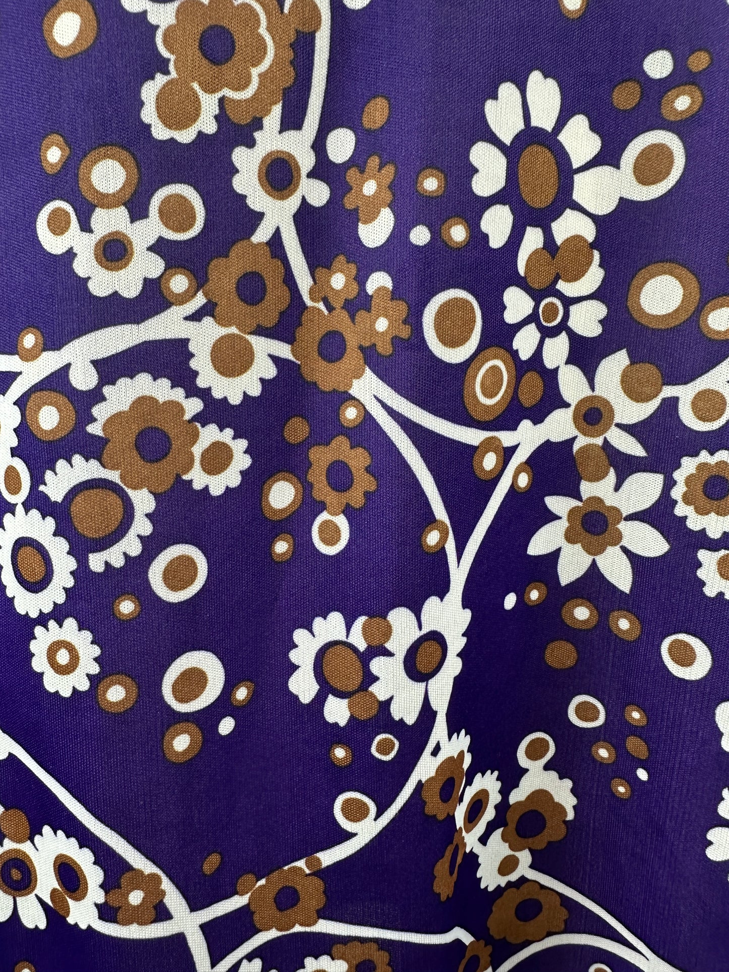 1960s Holly Hills Violet Mod Floral Dress