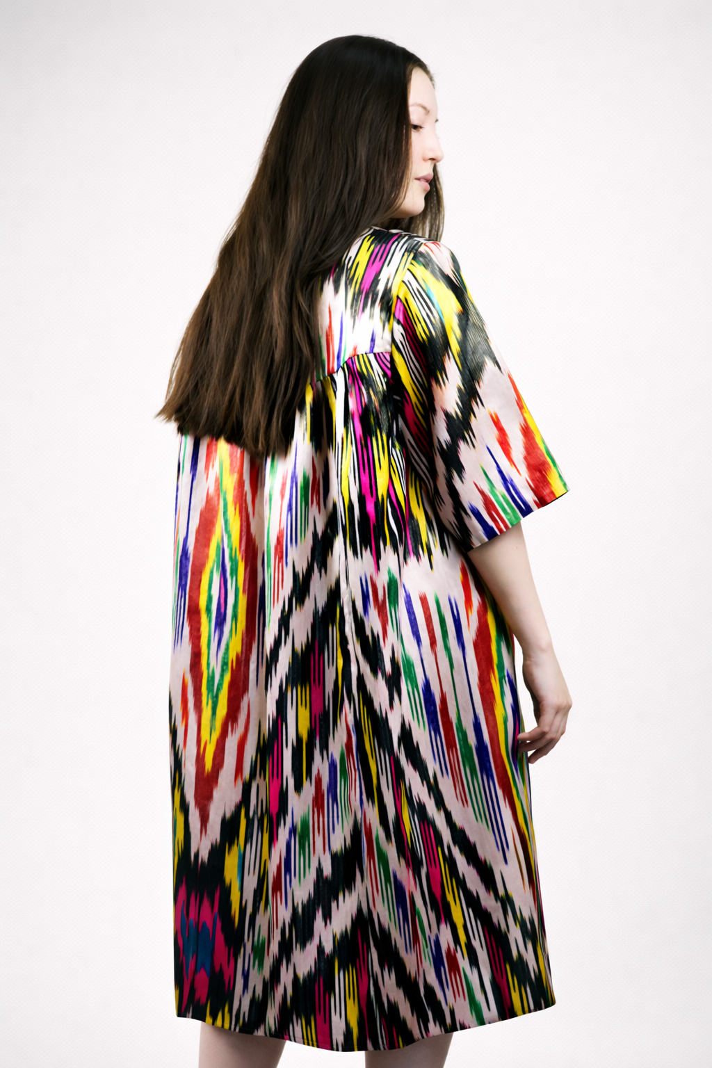 Ikat Silk Babydoll Dress - Tunic