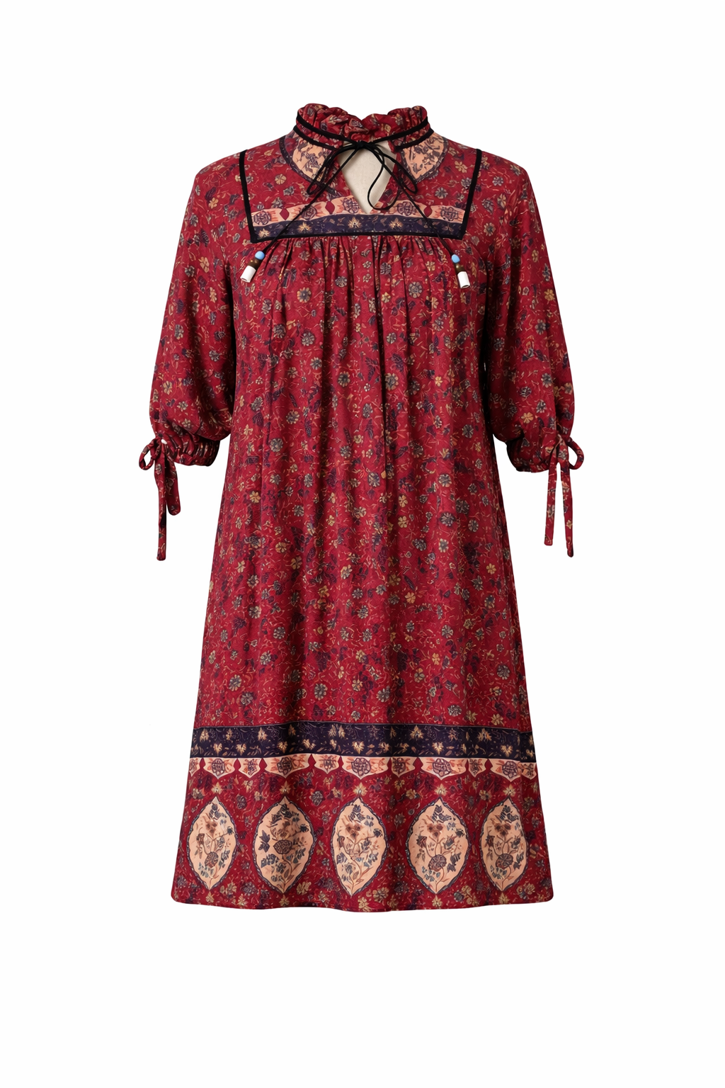 1970s Indian Cotton Babydoll Vintage Dress