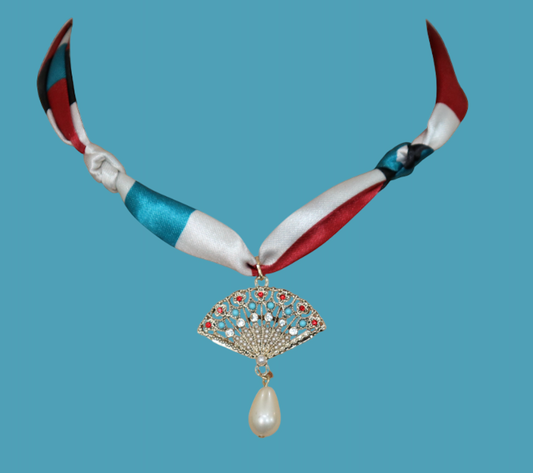 Peacock Pendant Scarf Necklace