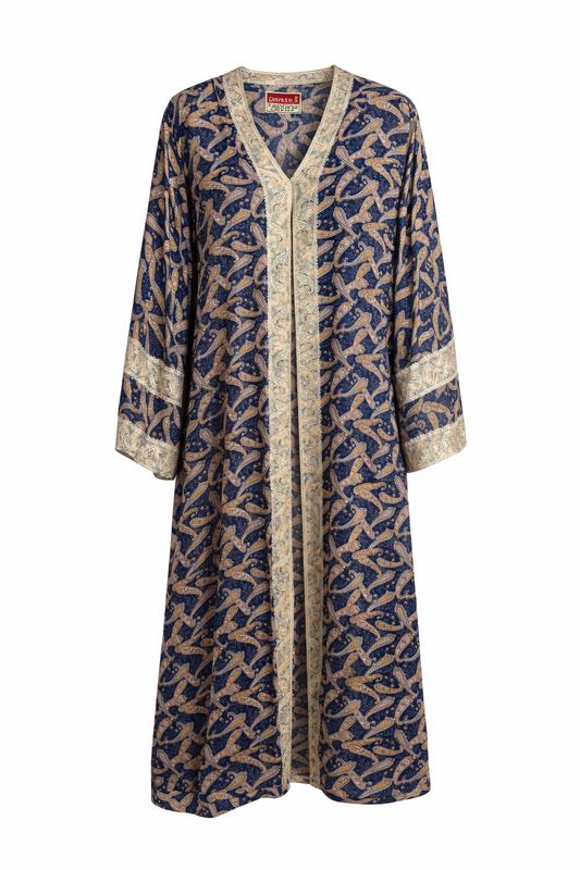 Paisley Hooded Vintage Abaya - Caftan