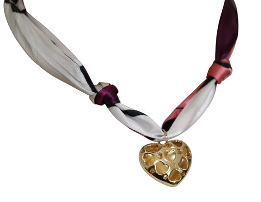 Heart Scarf Pendant Necklace