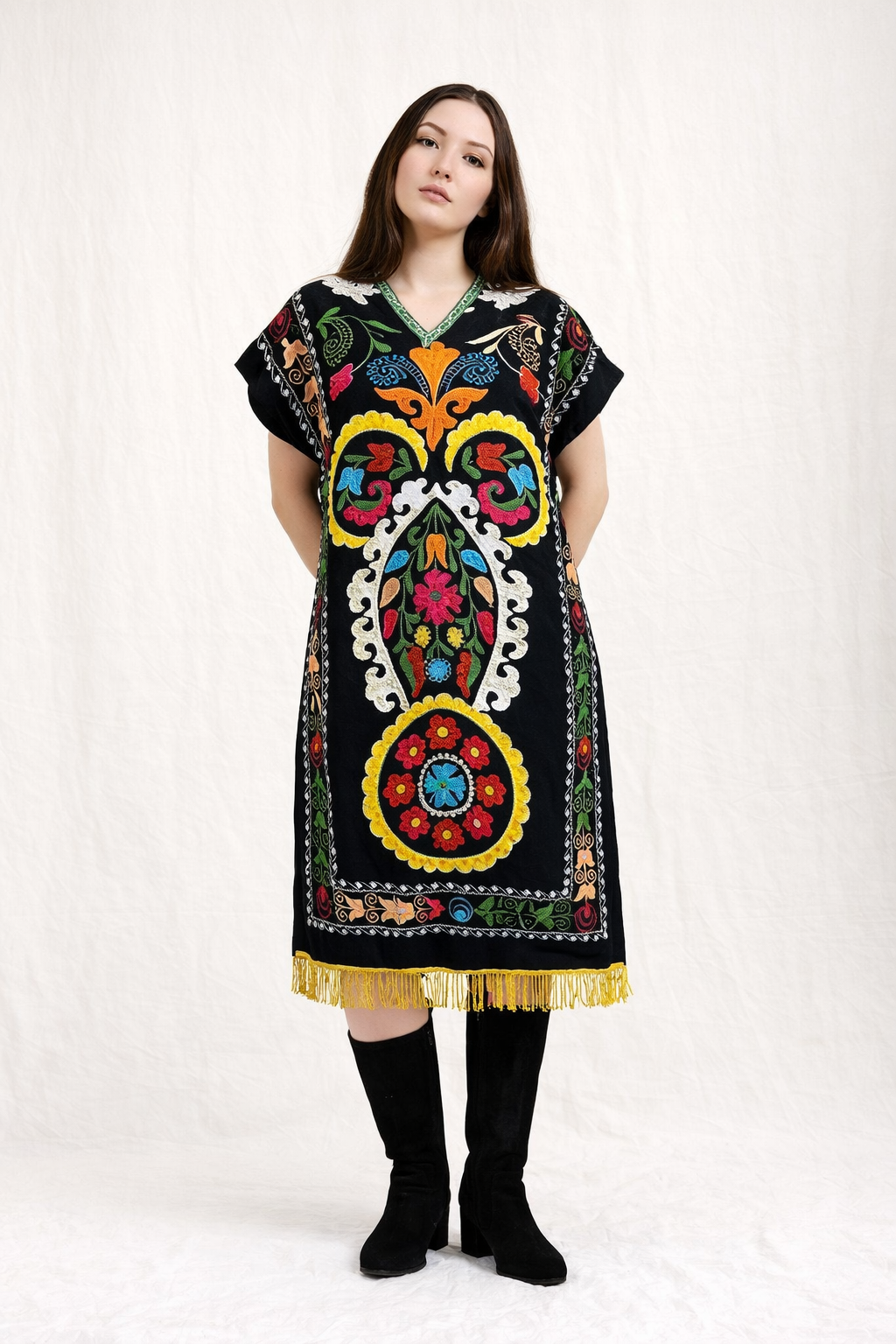 Vintage Handmade Suzani Dress – RUMI ROSE