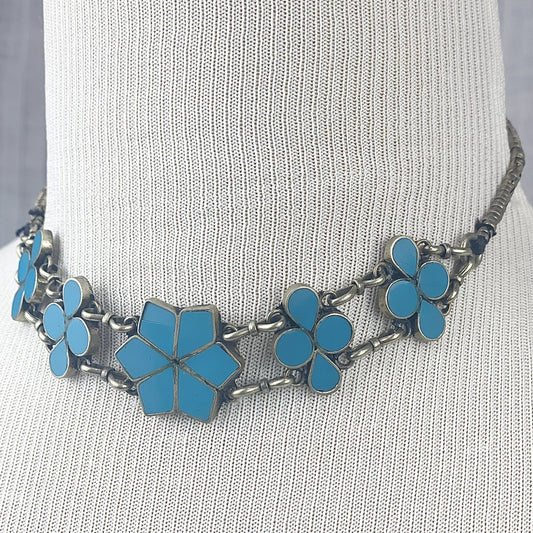 Turquoise Floral Choker