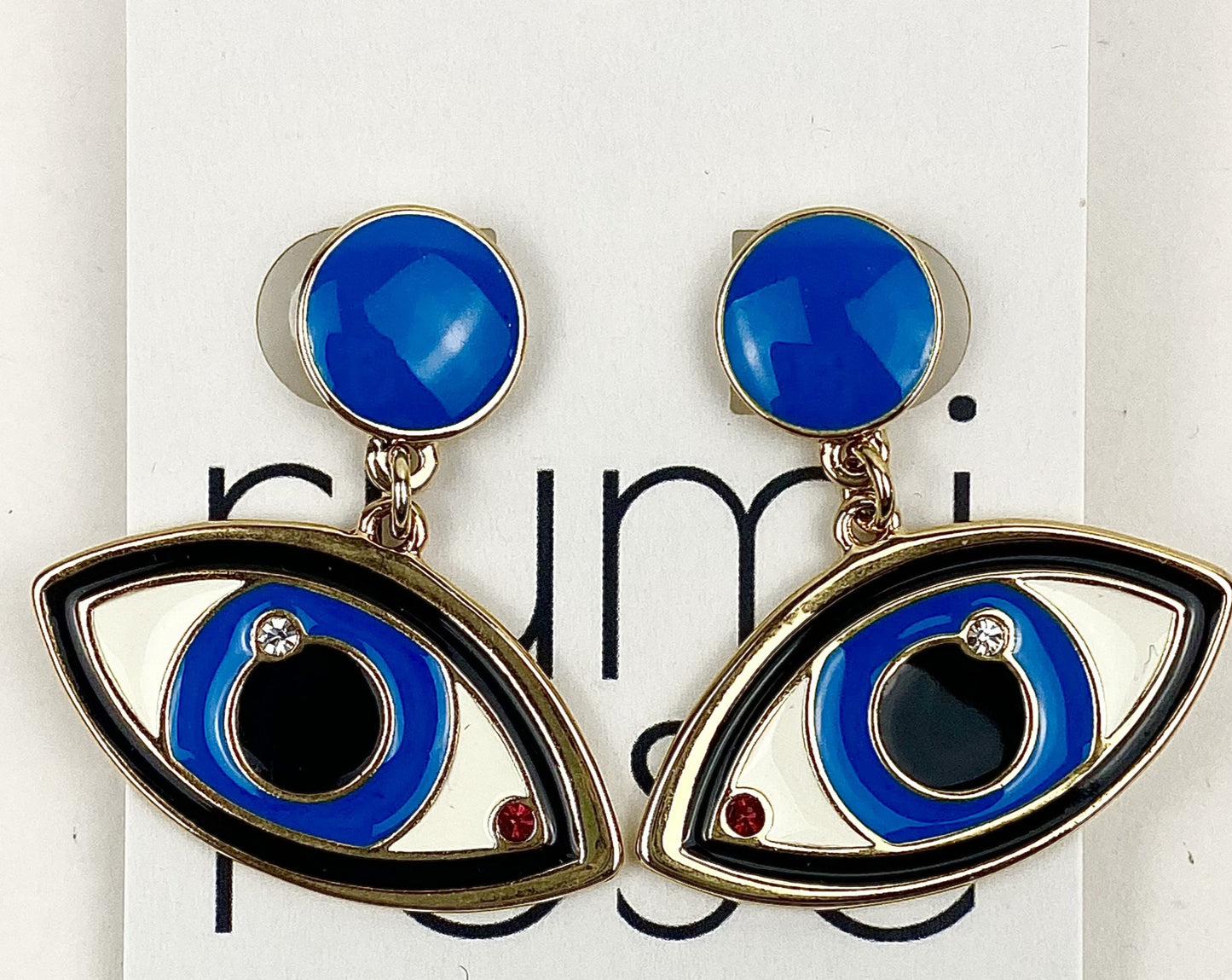 Evil Eye Earrings - Blue