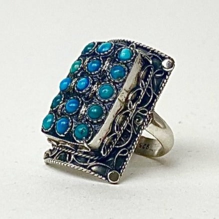Turquoise 15 Stone Ring