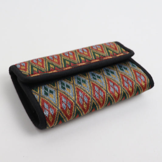 Hand Embroidered Tri-Fold Wallet